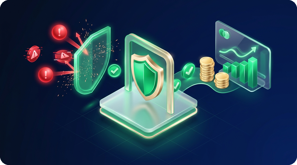 RevClamp Revenue Shield blocking unpaid subscription access and routing verified chargeback evidence and EU VAT records into your vault